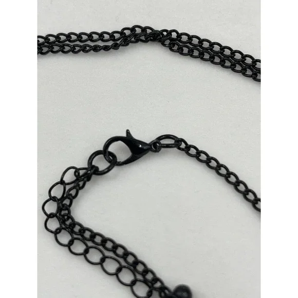 Black Sparkly Rhinestone Spider Necklace Dressy Spooky Halloween Costume Party - Picture 6 of 9